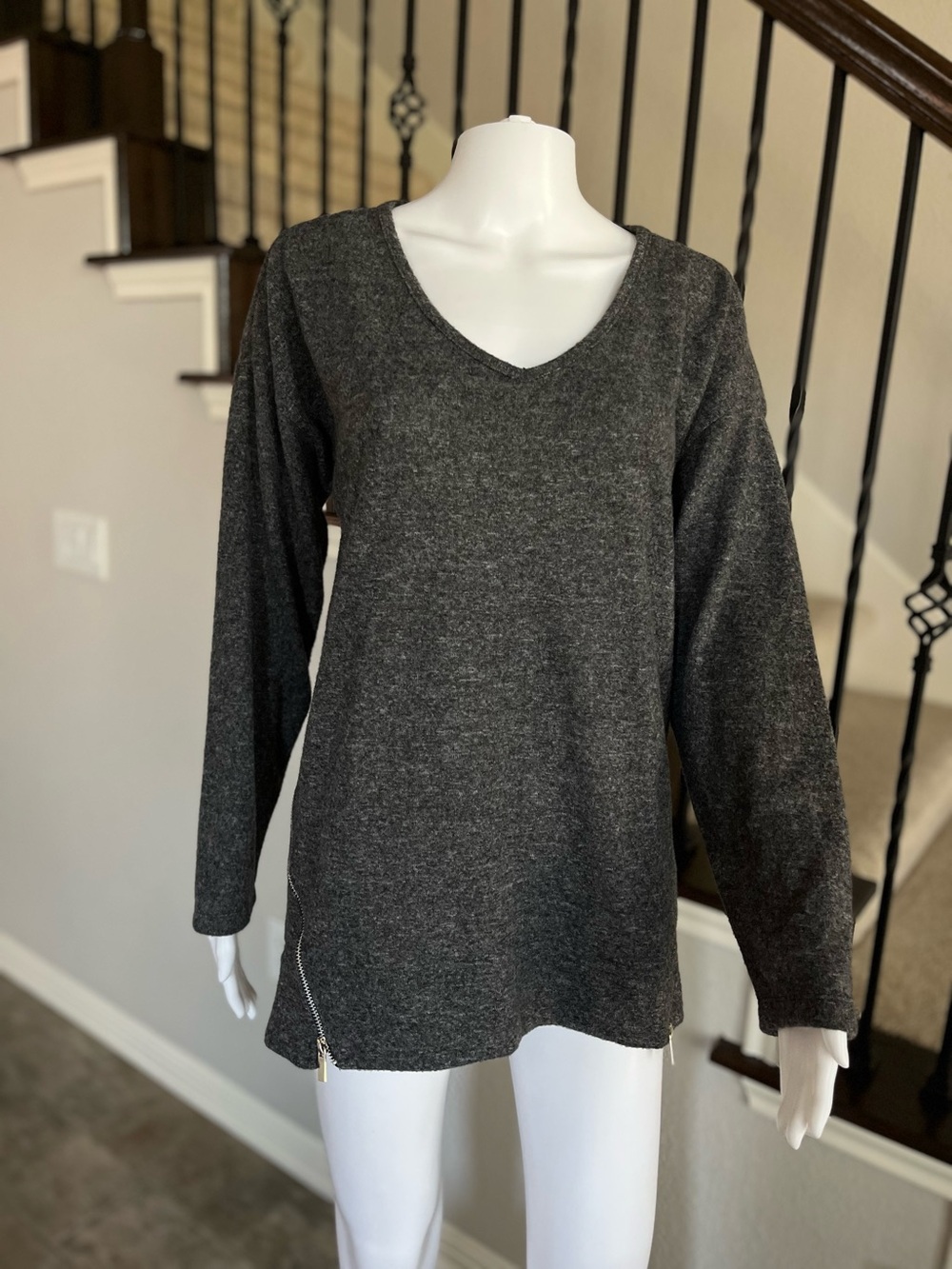 French Laundry Gray Knit Pullover